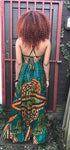 Tie back African print dress size S/M