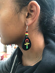 Wooden rasta earrings Rasta one love Earrings