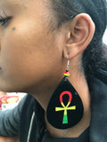 Wooden rasta earrings Rasta one love Earrings