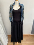 Azeb black linen skirt for layering