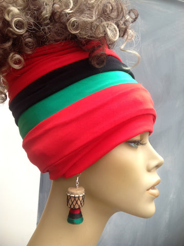 Red Pan African marcus garvey dreadband red locs headband locsoc supportive headband