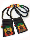 handmade Rasta bag Selassie bag Alpha Omega beaded rasta pouch bag