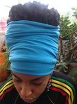 Blue Headband blue locs hugger blue dreadband rasta lady turban