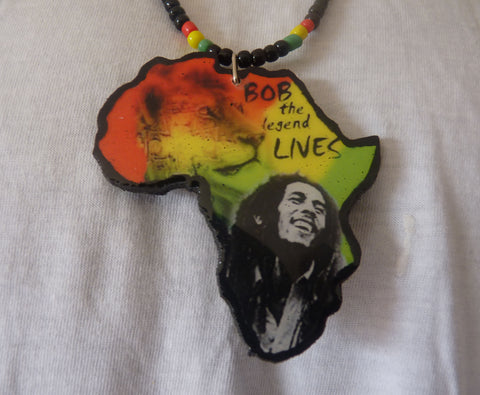 Bob Marley Necklace With Stainless Steel Rolo Chain - Etsy