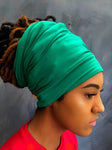 Green dreadband locsoc locshugger rasta lady headwrap