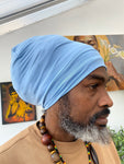 Baby Blue Rasta hat blue turban headwrap bobo nyabinghi headwrap black turban