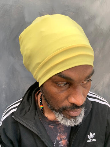 Yellow Rasta turban headwrap bobo nyabinghi headwrap yellow turban