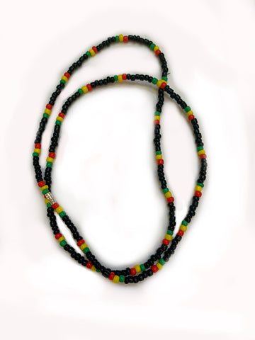 Rastafari plain beaded necklace